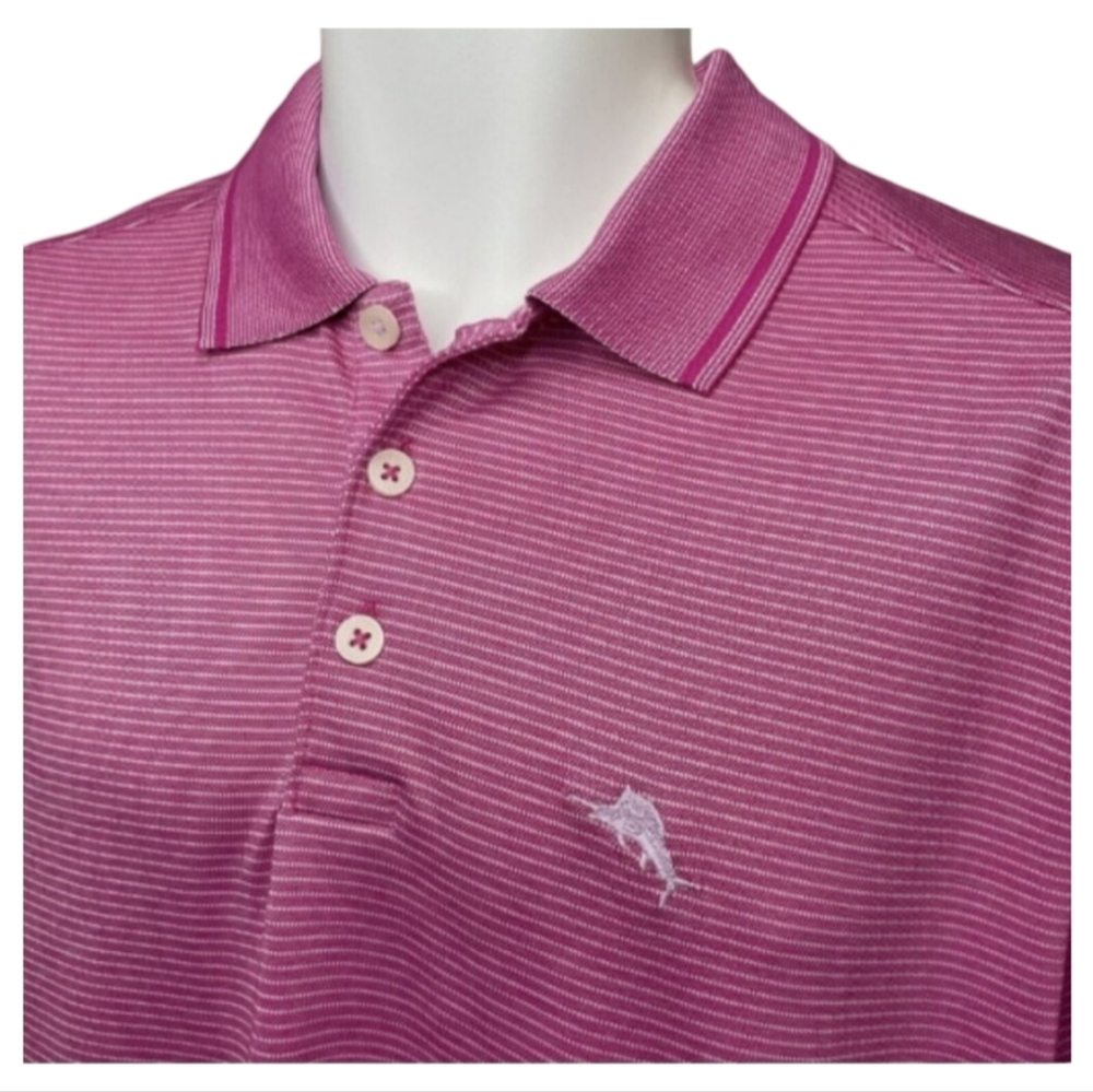 Tommy Bahama Men’s Striped Golf Polo Shirt "FESTIVAL" NWT